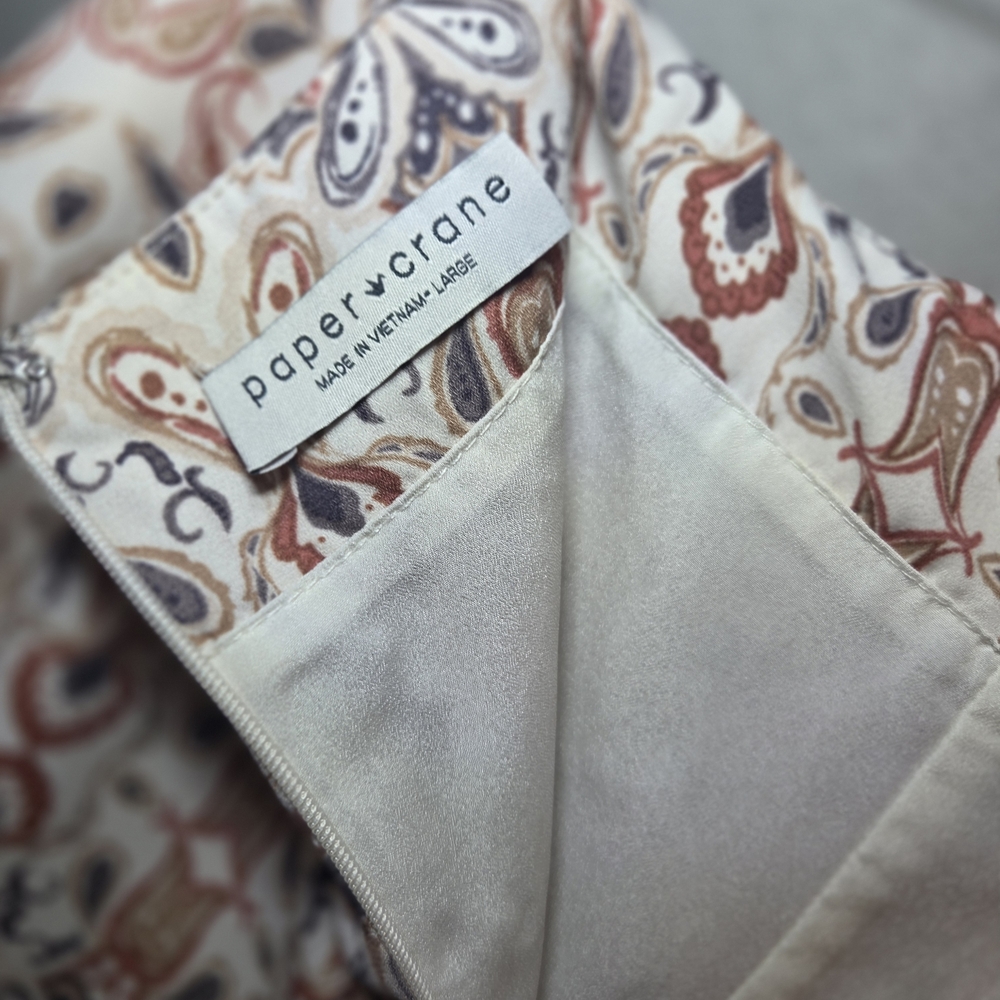 Paper Crane Patterned Wrap Side Tie Mini Skort In… - image 3